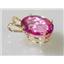 P084, Pure Pink Topaz 14k Gold Pendant