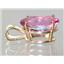 P084, Pure Pink Topaz 14k Gold Pendant