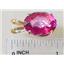 P084, Pure Pink Topaz 14k Gold Pendant