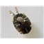 P084, Smoky Quartz 14k Gold Pendant