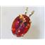 P084, Twilight Fire Topaz 14k Gold Pendant