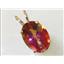 P084, Twilight Fire Topaz 14k Gold Pendant
