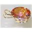 P084, Twilight Fire Topaz 14k Gold Pendant