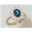 10K, 14K or 18K Gold Ladies Ring, London Blue Topaz, R235