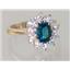 10K, 14K or 18K Gold Ladies Ring, London Blue Topaz, R235