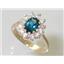 10K, 14K or 18K Gold Ladies Ring, London Blue Topaz, R235