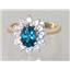 10K, 14K or 18K Gold Ladies Ring, London Blue Topaz, R235