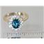10K, 14K or 18K Gold Ladies Ring, London Blue Topaz, R235