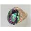 10K, 14K or 18K Gold Ladies Ring, Mystic Fire Topaz, R291