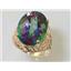 10K, 14K or 18K Gold Ladies Ring, Mystic Fire Topaz, R291