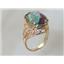 10K, 14K or 18K Gold Ladies Ring, Mystic Fire Topaz, R291