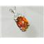 925 Sterling Silver Pendant, Twilight Fire Topaz, SP043