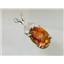 925 Sterling Silver Pendant, Twilight Fire Topaz, SP043