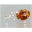 925 Sterling Silver Pendant, Twilight Fire Topaz, SP043