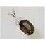 925 Sterling Silver Pendant, Smoky Quartz, SP043