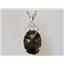 925 Sterling Silver Pendant, Smoky Quartz, SP043