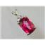 925 Sterling Silver Pendant, Pure Pink Topaz, SP042