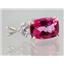 925 Sterling Silver Pendant, Pure Pink Topaz, SP042
