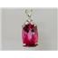 925 Sterling Silver Pendant, Pure Pink Topaz, SP042