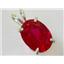 925 Sterling Silver Pendant, Created Ruby, SP004