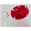 925 Sterling Silver Pendant, Created Ruby, SP004