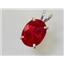 925 Sterling Silver Pendant, Created Ruby, SP004