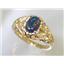 10K, 14K or 18K Gold Ladies Ring, Black Lab Opal, R113