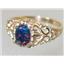 10K, 14K or 18K Gold Ladies Ring, Black Lab Opal, R113