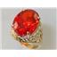 10K, 14K or 18K Gold Ladies Ring, Created Padparadscha Sapphire, R291