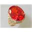 10K, 14K or 18K Gold Ladies Ring, Created Padparadscha Sapphire, R291