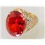 10K, 14K or 18K Gold Ladies Ring, Created Padparadscha Sapphire, R291