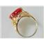 10K, 14K or 18K Gold Ladies Ring, Created Padparadscha Sapphire, R291