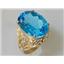10K, 14K or 18K Gold Ladies Ring, Swiss Blue Topaz, R291
