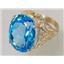 10K, 14K or 18K Gold Ladies Ring, Swiss Blue Topaz, R291