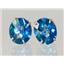 14k Gold Post Earrings, Neptunes Garden Topaz, E202