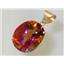 P082, Twilight Fire Topaz 14k Gold Pendant