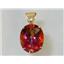 P082, Twilight Fire Topaz 14k Gold Pendant