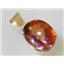 P082, Twilight Fire Topaz 14k Gold Pendant