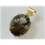 P082, Smoky Quartz 14K Gold Pendant
