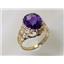10K, 14K or 18K Gold Ladies Ring, Amethyst, R114