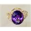 10K, 14K or 18K Gold Ladies Ring, Amethyst, R114
