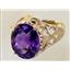10K, 14K or 18K Gold Ladies Ring, Amethyst, R114