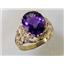 10K, 14K or 18K Gold Ladies Ring, Amethyst, R114