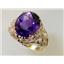 10K, 14K or 18K Gold Ladies Ring, Amethyst, R114