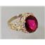 10K, 14K or 18K Gold Ladies Ring, Crimson Fire Topaz, R114