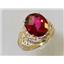 10K, 14K or 18K Gold Ladies Ring, Crimson Fire Topaz, R114