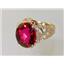 10K, 14K or 18K Gold Ladies Ring, Crimson Fire Topaz, R114