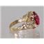 10K, 14K or 18K Gold Ladies Ring, Crimson Fire Topaz, R114