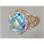10K, 14K or 18K Gold Ladies Ring, Mercury Mist Topaz, R114