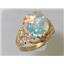 10K, 14K or 18K Gold Ladies Ring, Mercury Mist Topaz, R114